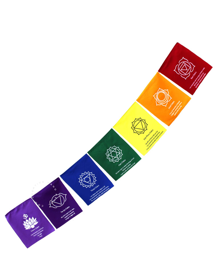 Seven Chakra Prayer Flags wholesale Best Price Creativehand Nepal